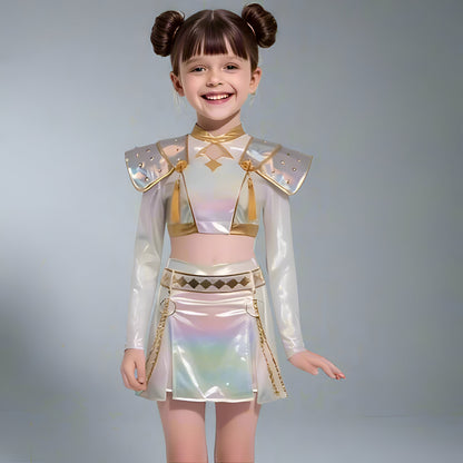 Costume Bambini Scenico Olografico Completo da Danza