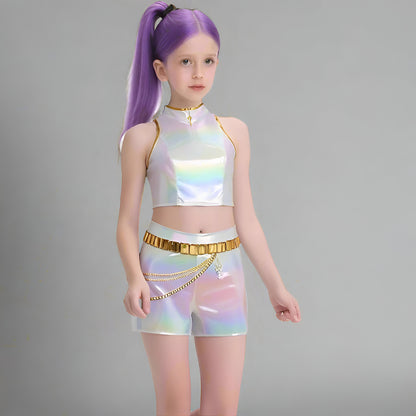 Costume Bambini Scenico Olografico Completo da Danza
