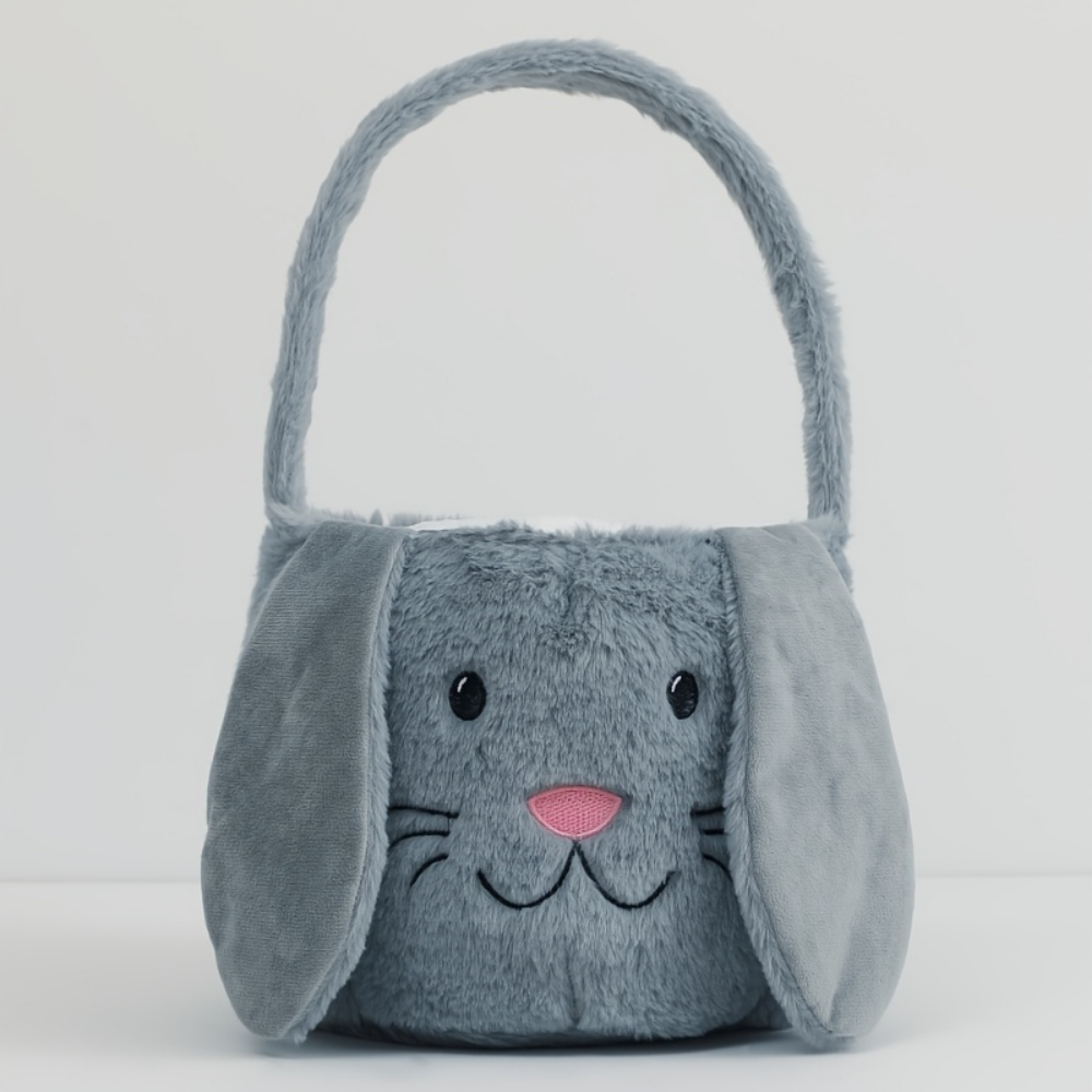 Easter Basket Plush Bunny Bag Kids Decoration