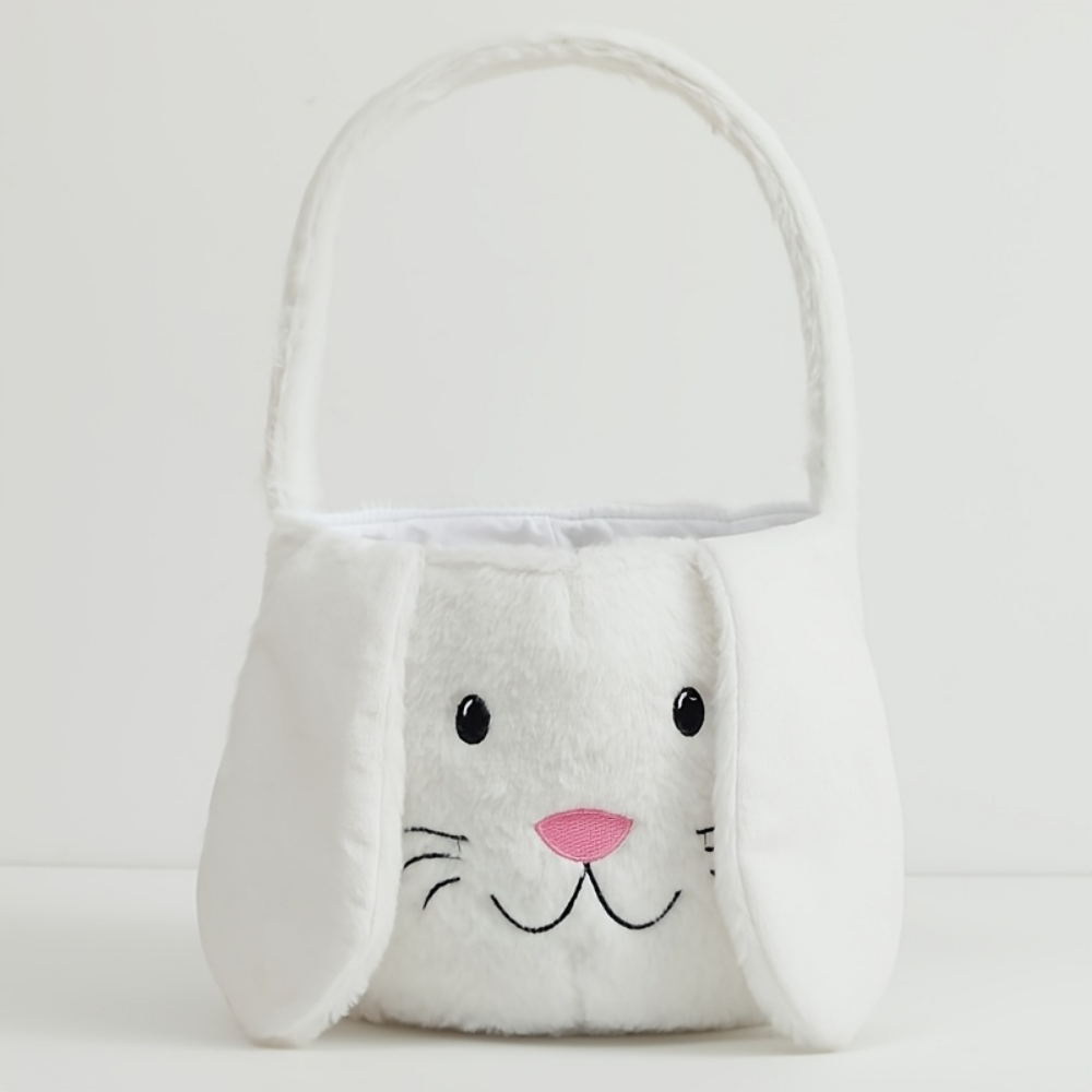 Easter Basket Plush Bunny Bag Kids Decoration