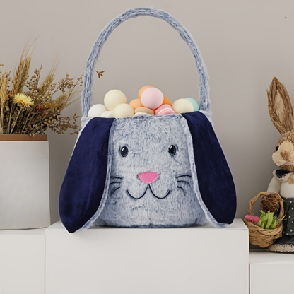 Easter Basket Plush Bunny Bag Kids Decoration