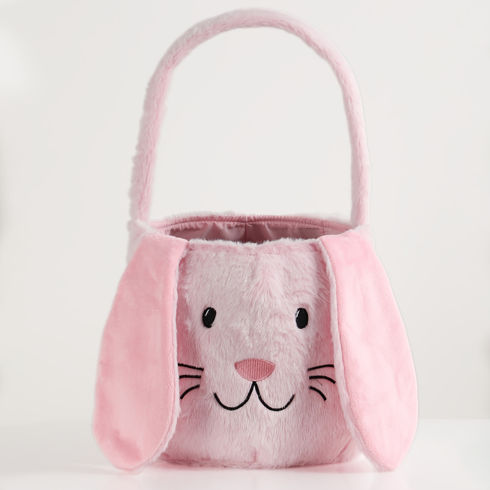 Easter Basket Plush Bunny Bag Kids Decoration