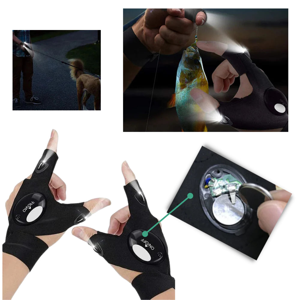 LED Rękawice Robocze Wodoodporne do Napraw i Użytku Outdoor