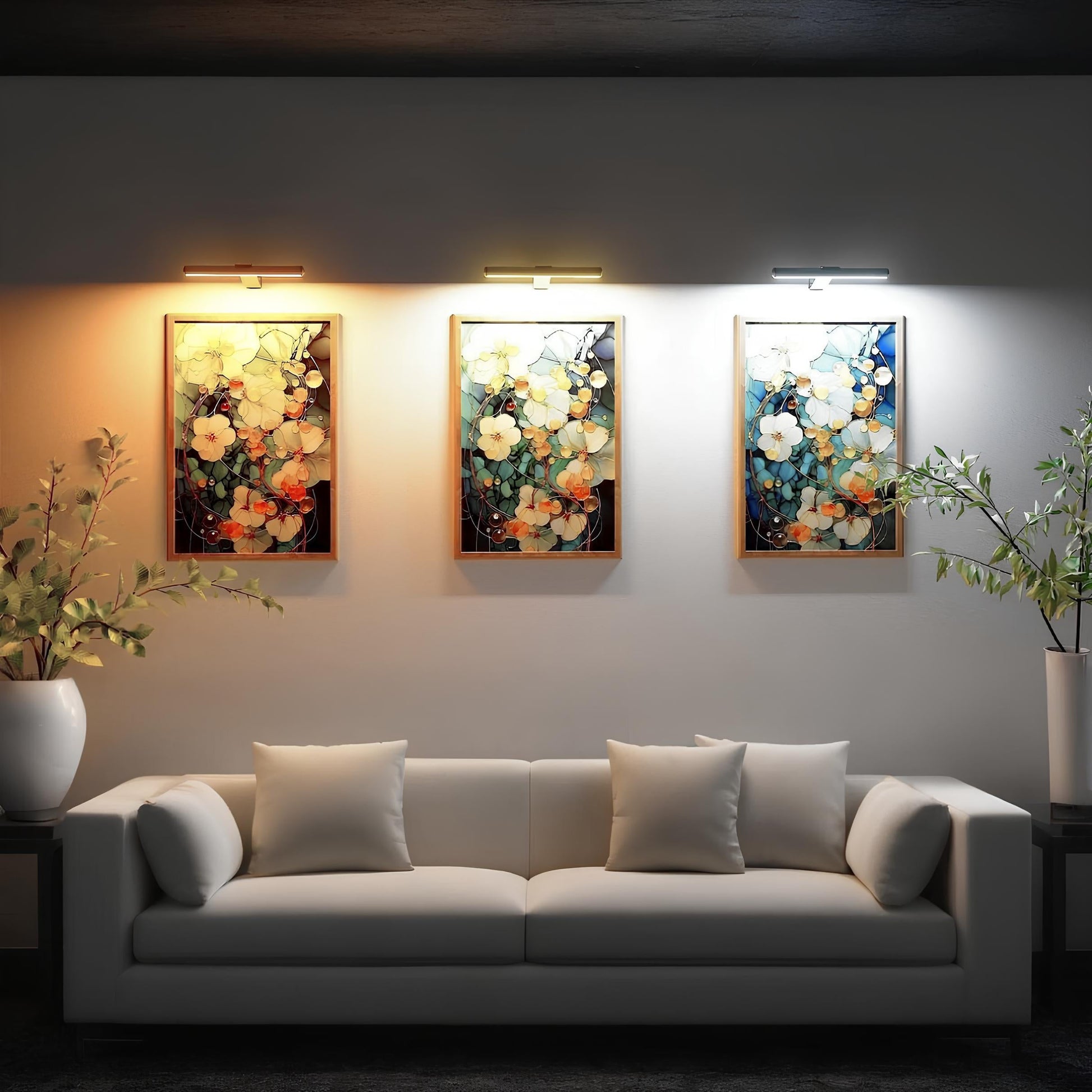 LED Bezprzewodowa lampka obrazów oświetlenie ścienne dekoracji 1