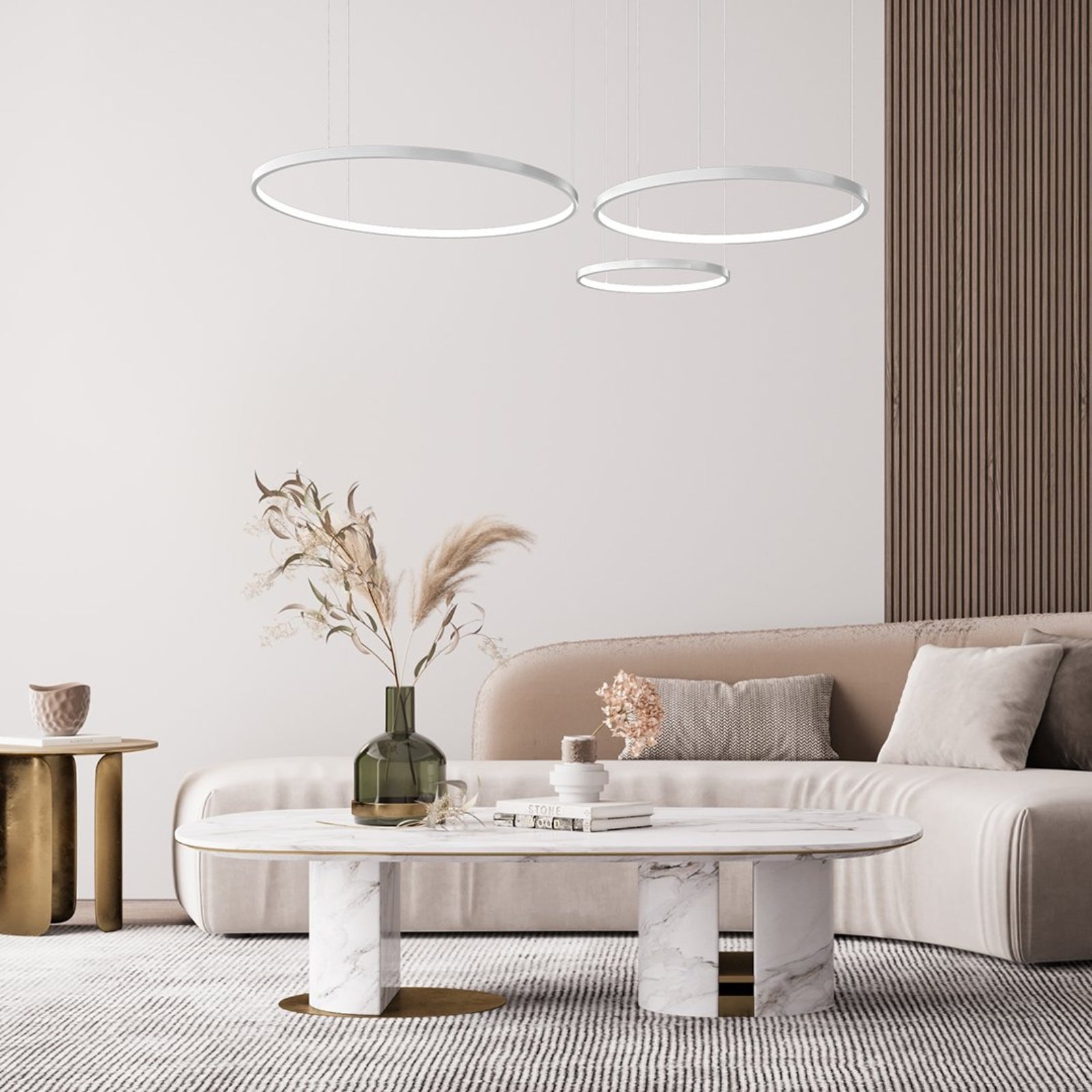 LED Lampa Sufitowa Nowoczesna Aluminiowa Pierścienie 10