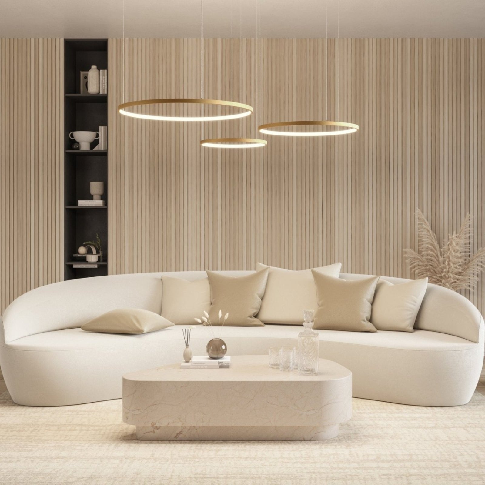 LED Lampa Sufitowa Nowoczesna Aluminiowa Pierścienie 14