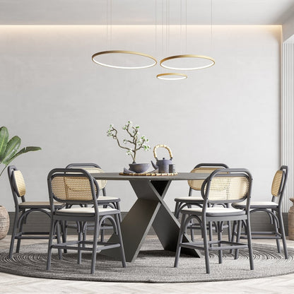 LED Lampa Sufitowa Nowoczesna Aluminiowa Pierścienie 15