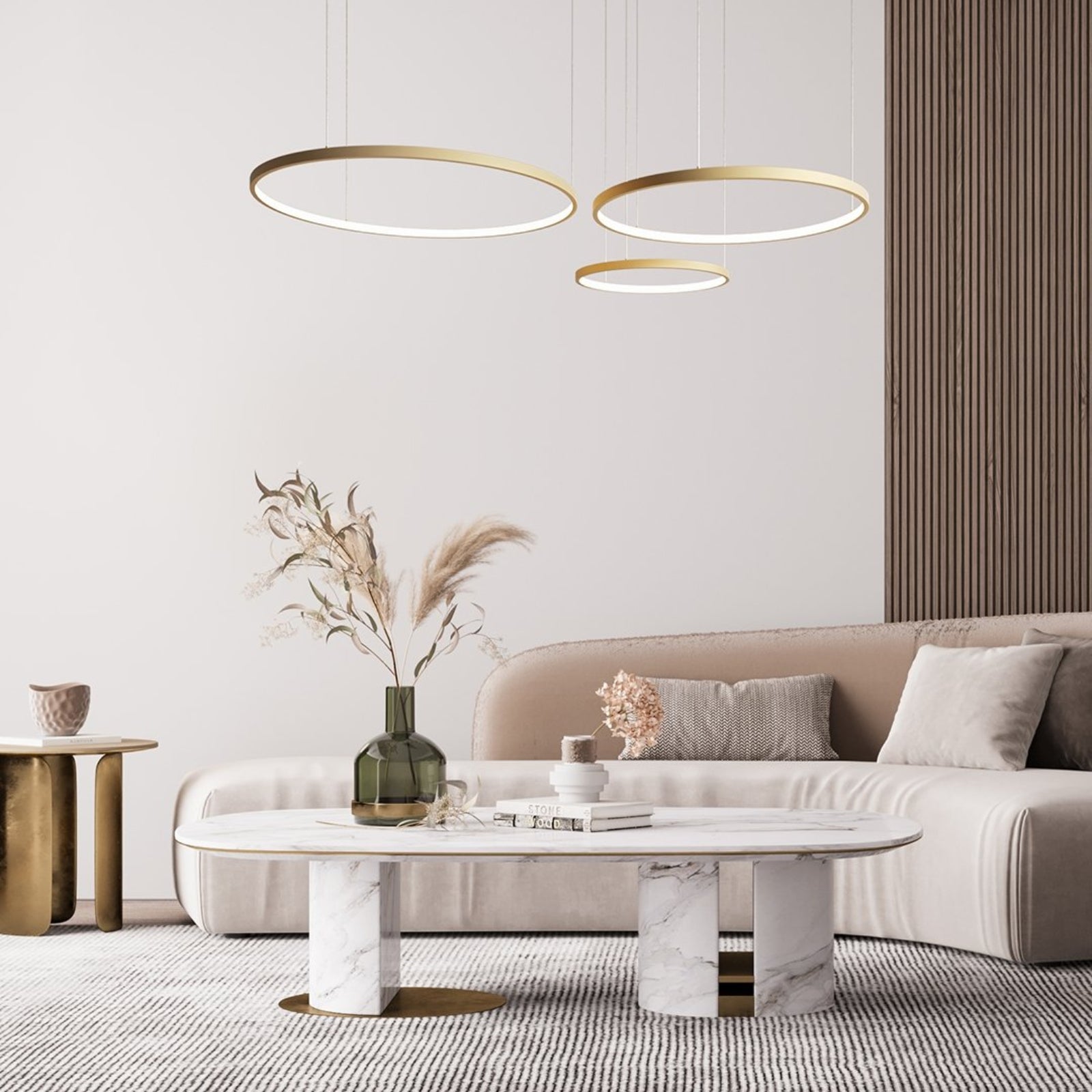LED Lampa Sufitowa Nowoczesna Aluminiowa Pierścienie 16