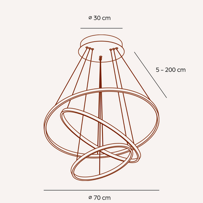 LED Lampa Sufitowa Regulowana Ring Aluminiowa 10