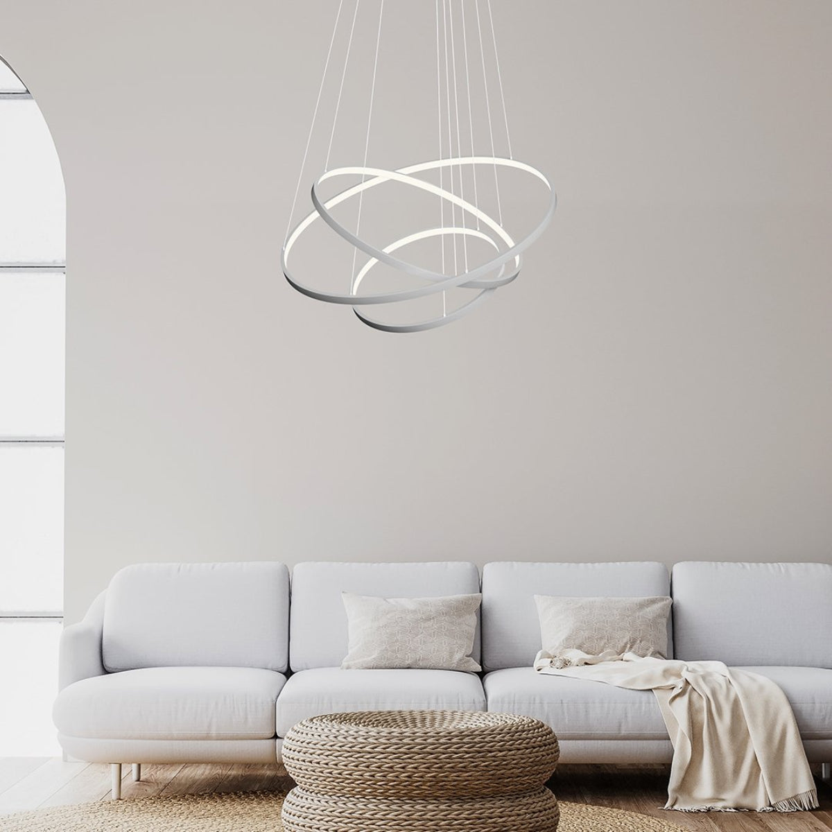 LED Lampa Sufitowa Regulowana Ring Aluminiowa 5