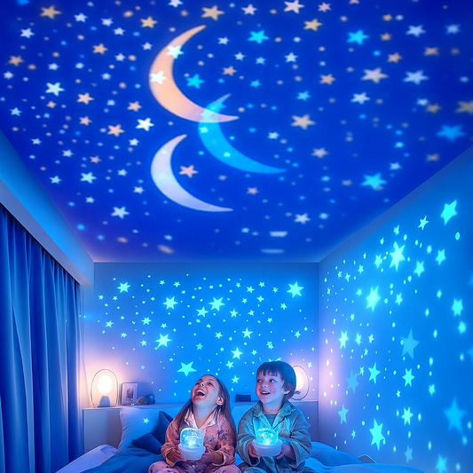 LED Lampka Nocna Dzieci Projektor Gwiazd USB 1