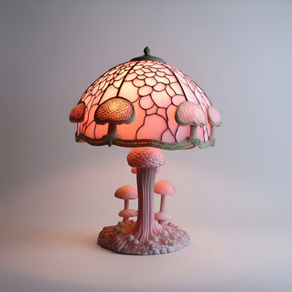 Lampa Stołowa Witrażowa LED w Stylu Artystycznym Dekoracyjna