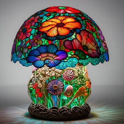 Lampa Stołowa Witrażowa LED w Stylu Artystycznym Dekoracyjna