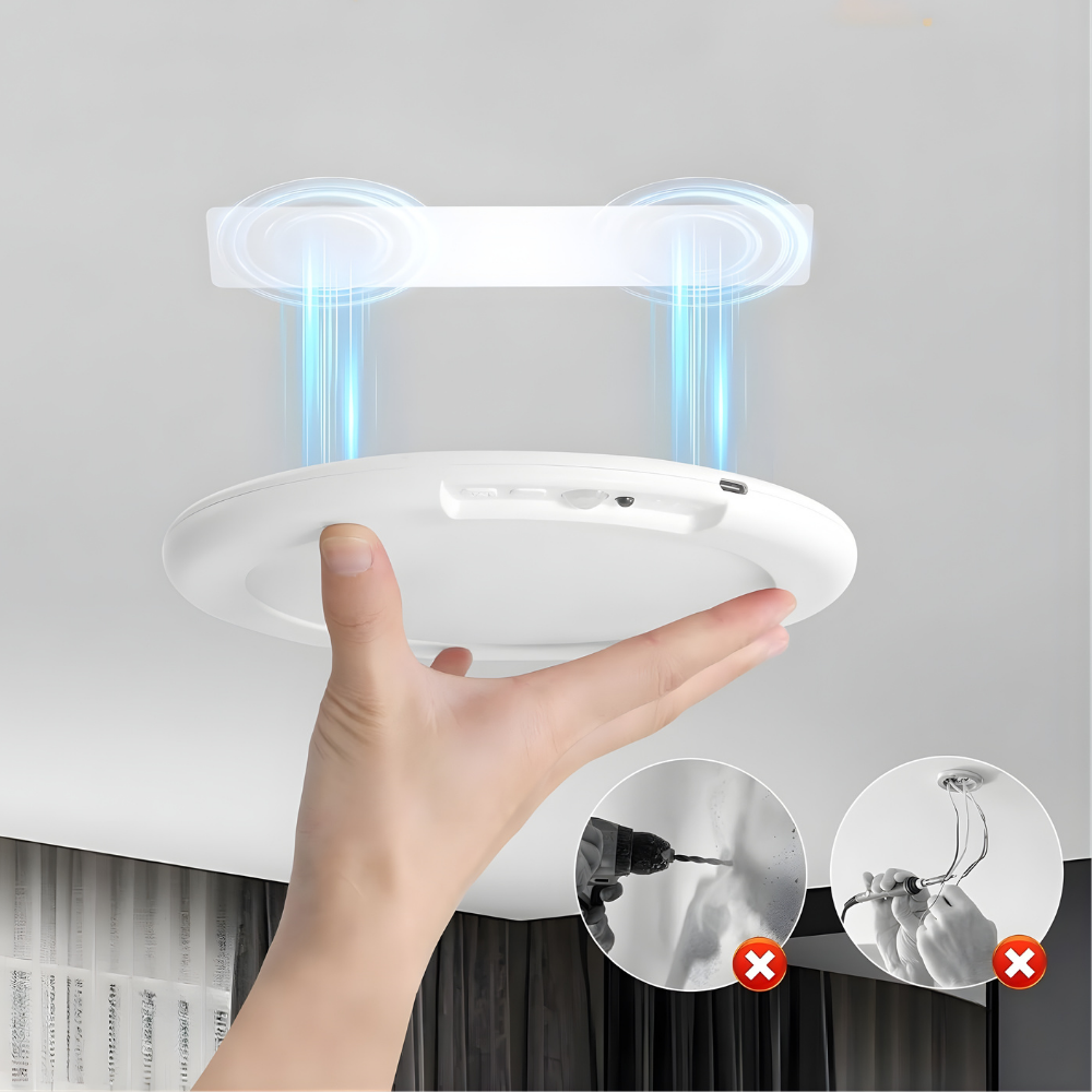 Wireless Rechargeable LED Ceiling Lamp with Motion Sensor