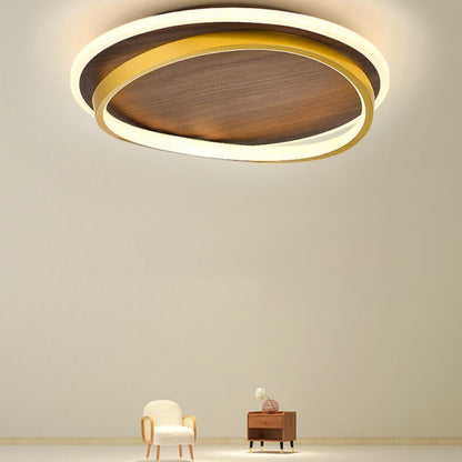 Lampa Sufitowa LED Stylu Nordyckim Drewnianym Wykończeniem 2