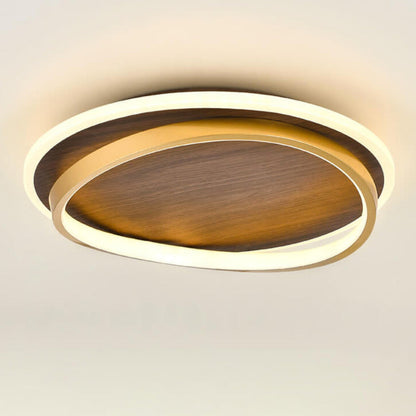 Lampa Sufitowa LED Stylu Nordyckim Drewnianym Wykończeniem 7