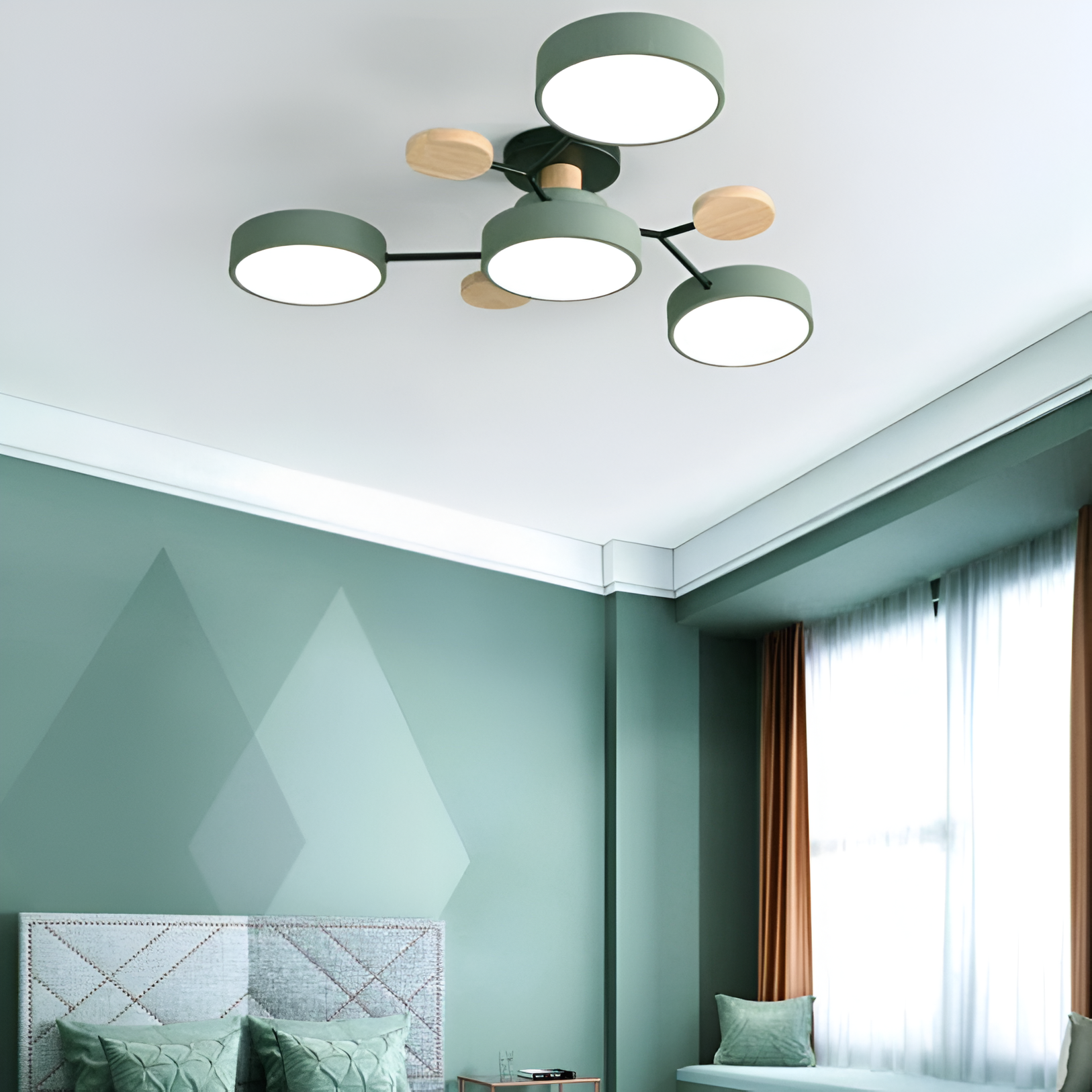 Lampa Sufitowa LED Stylu Skandynawskim Wzorem Molekularnym 1