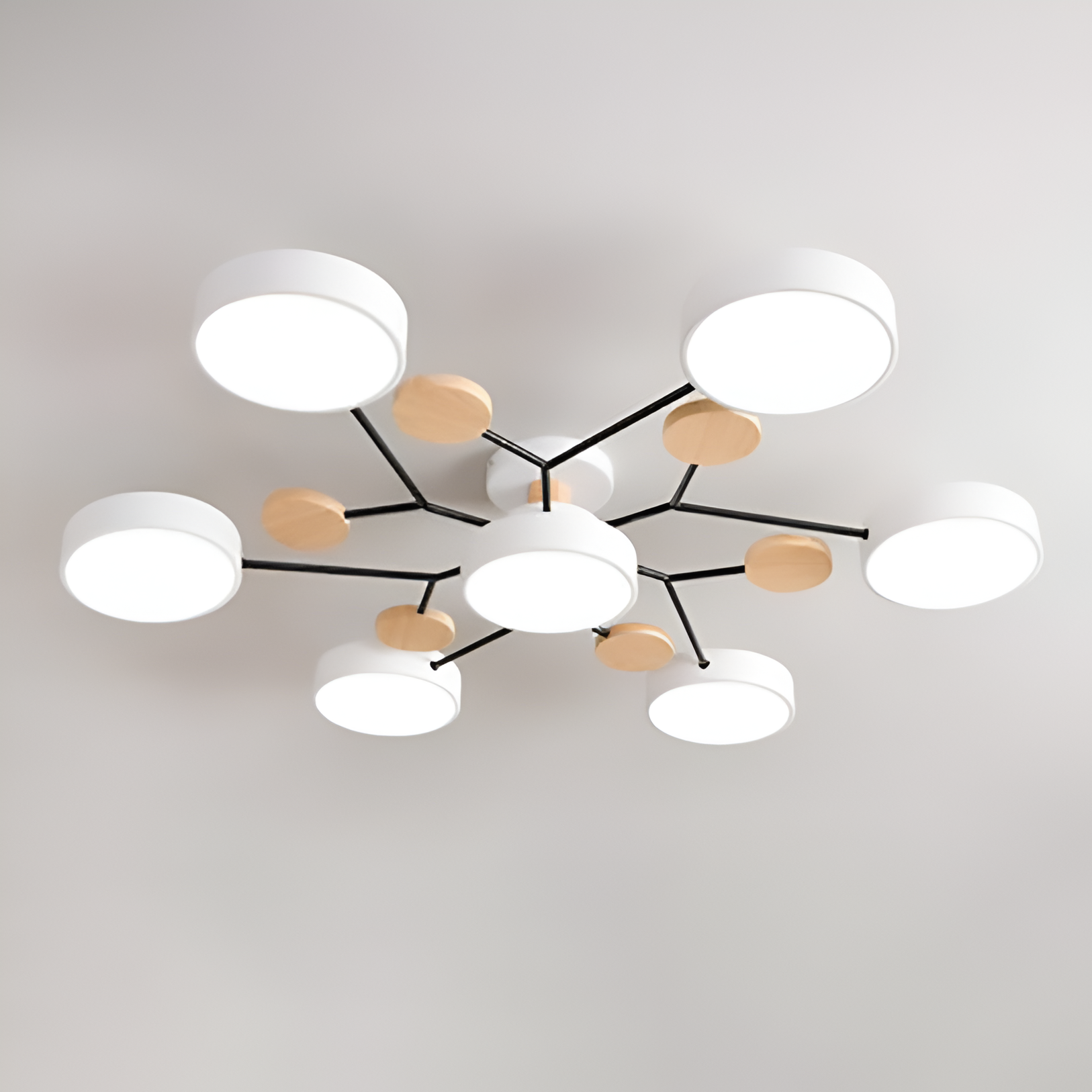Lampa Sufitowa LED Stylu Skandynawskim Wzorem Molekularnym 10