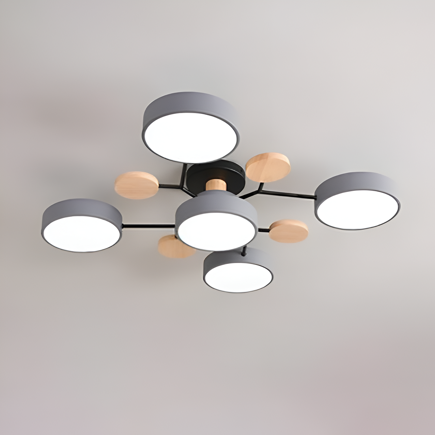 Lampa Sufitowa LED Stylu Skandynawskim Wzorem Molekularnym 13