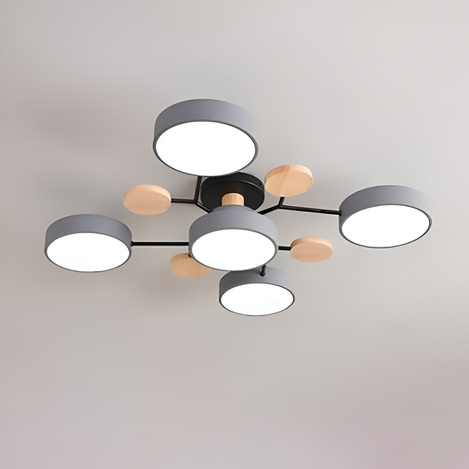 Lampa Sufitowa LED Stylu Skandynawskim Wzorem Molekularnym 13