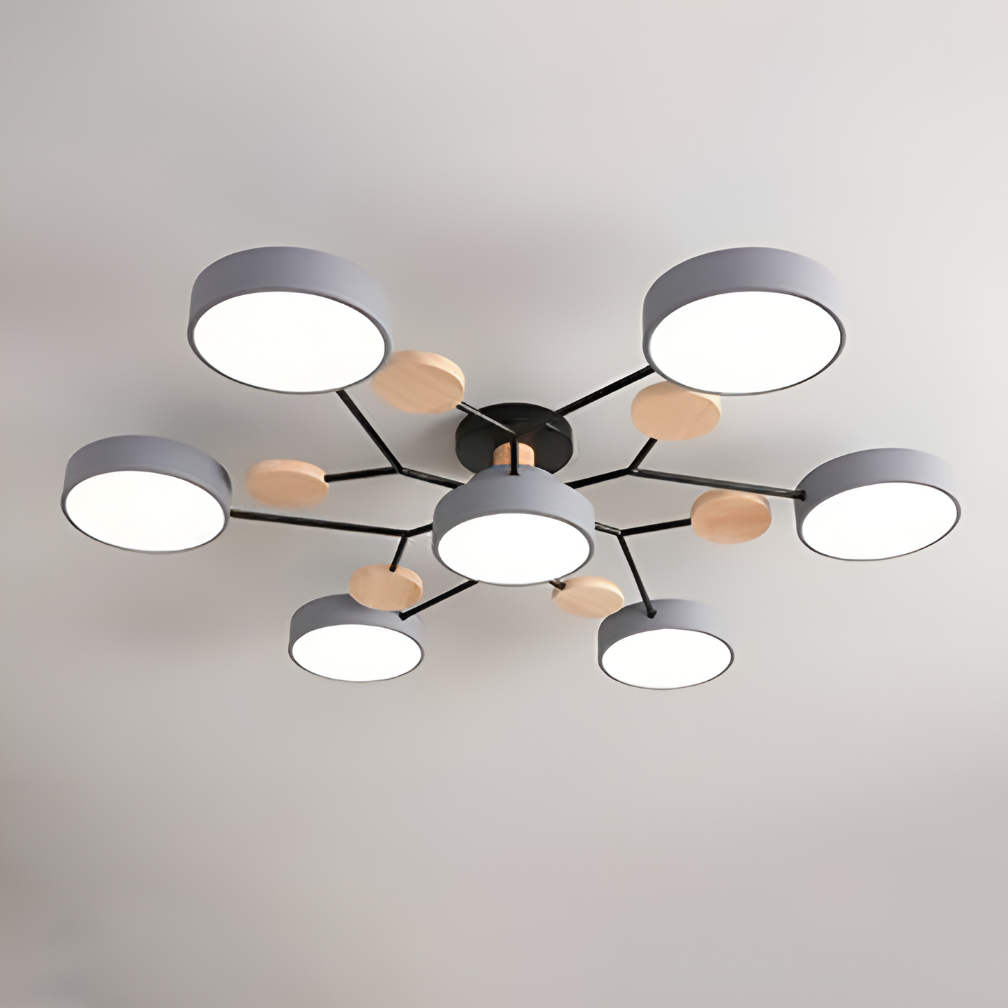 Lampa Sufitowa LED Stylu Skandynawskim Wzorem Molekularnym 15