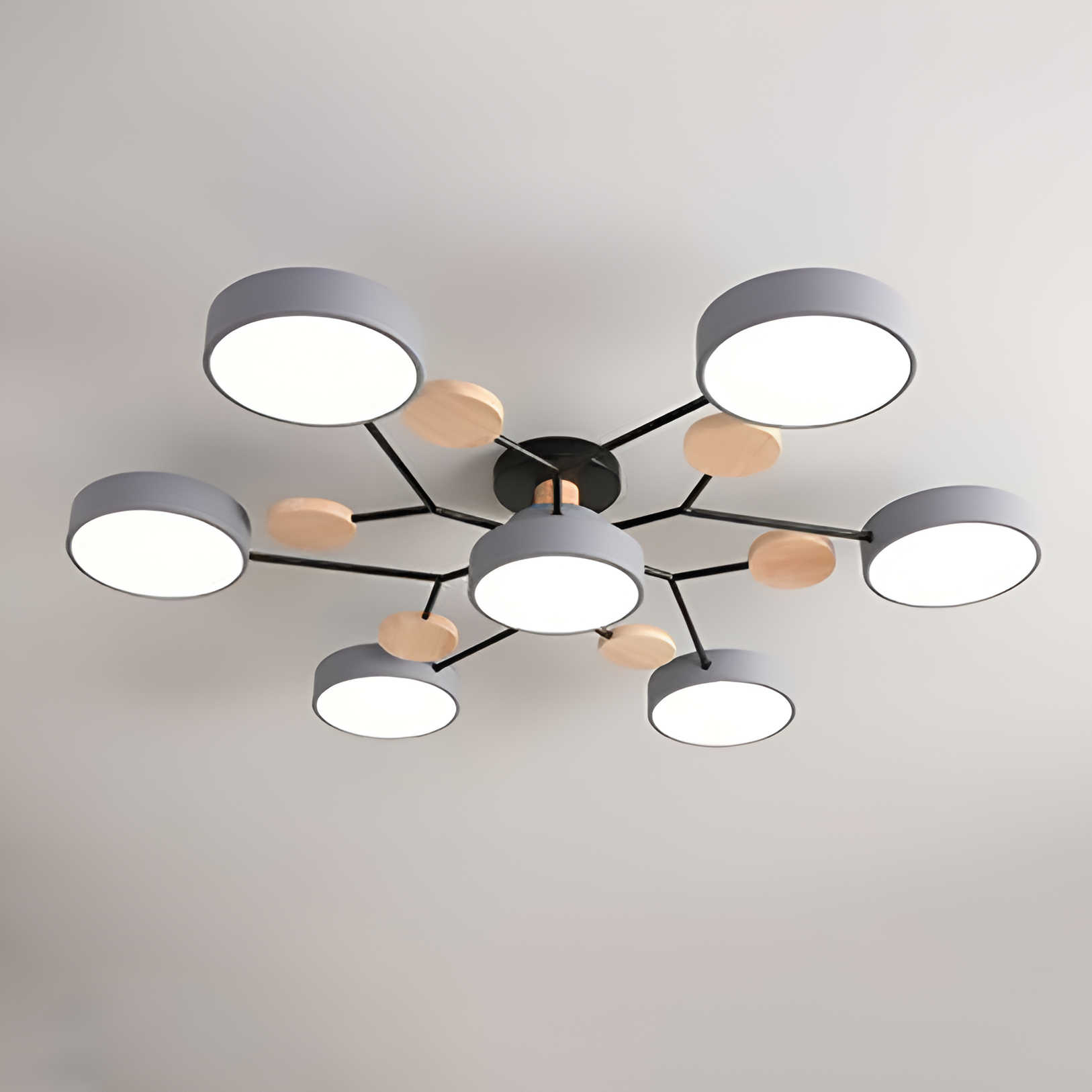 Lampa Sufitowa LED Stylu Skandynawskim Wzorem Molekularnym 15