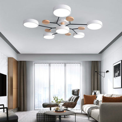 Lampa Sufitowa LED Stylu Skandynawskim Wzorem Molekularnym 6
