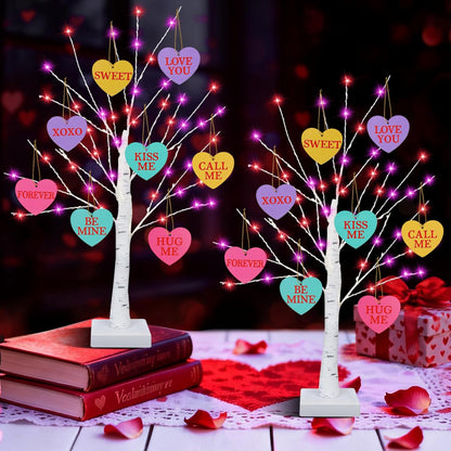 Lámpara LED Árbol de Corazones Decorativa de Mesa