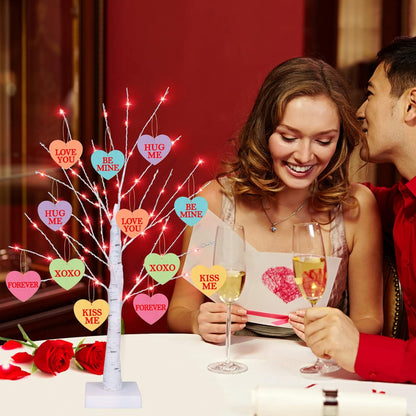 Lámpara LED Árbol de Corazones Decorativa de Mesa