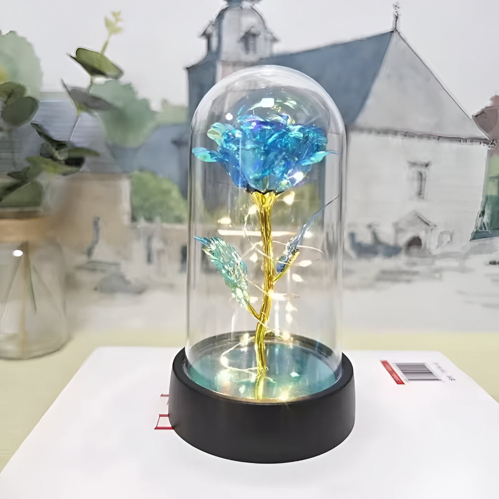 Lámpara LED Rosa Decorativa Cúpula de Mesa