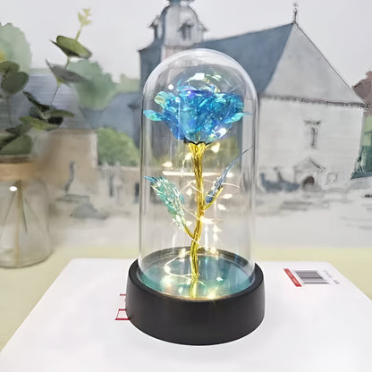 Lámpara LED Rosa Decorativa Cúpula de Mesa