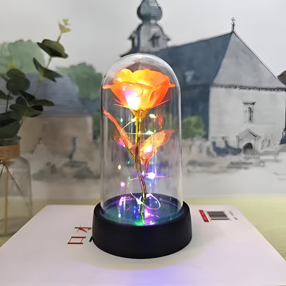 Lámpara LED Rosa Decorativa Cúpula de Mesa