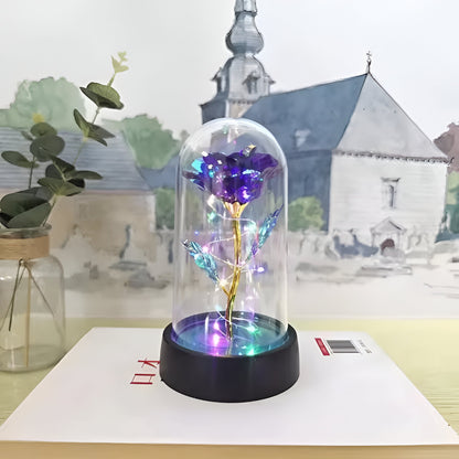Lámpara LED Rosa Decorativa Cúpula de Mesa