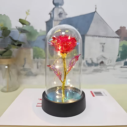 Lámpara LED Rosa Decorativa Cúpula de Mesa