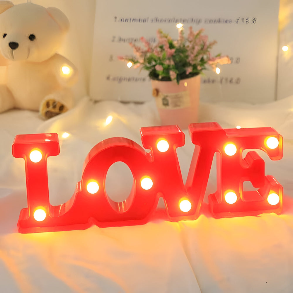 Lámpara Nocturna LED Letras LOVE Decorativa