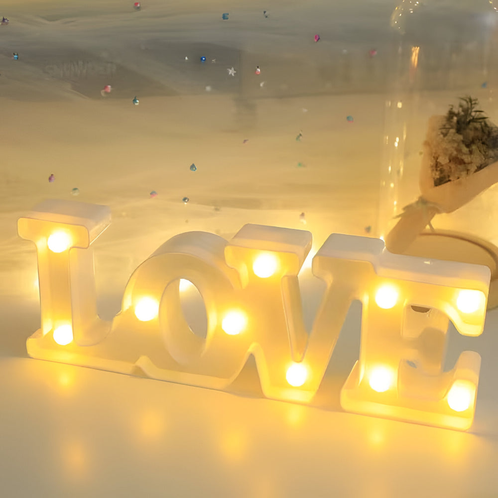 Lámpara Nocturna LED Letras LOVE Decorativa