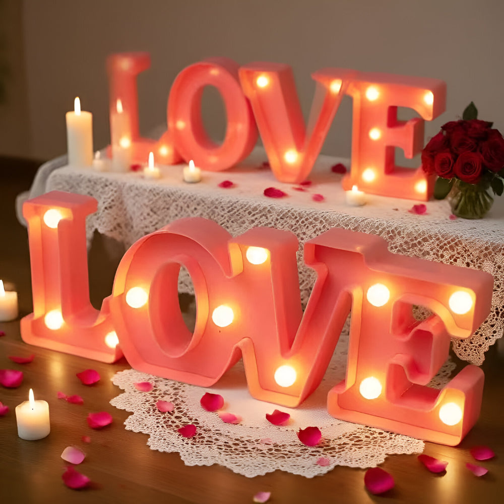 Lámpara Nocturna LED Letras LOVE Decorativa