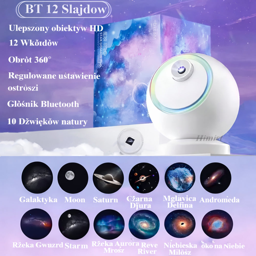 Lámpara Proyector Bluetooth Estrellas Galaxia Nocturna