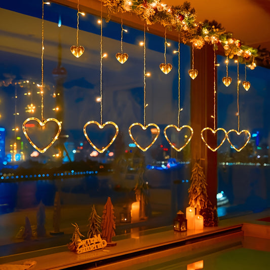 Luces LED Corazones Decorativas Interiores Colgantes