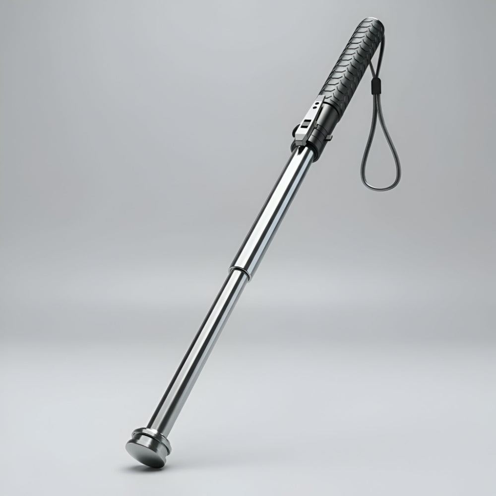 Laska Metalowa Teleskopowa Składana Antypoślizgowy Uchwyt