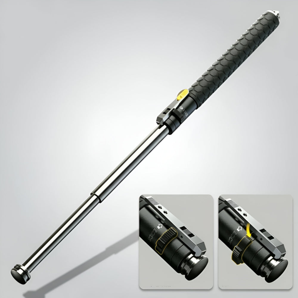 Laska Metalowa Teleskopowa Składana Antypoślizgowy Uchwyt