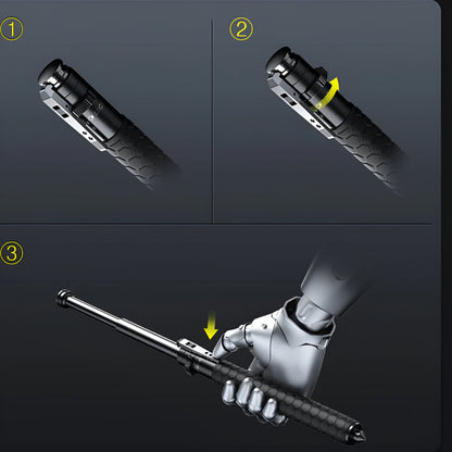 Laska Metalowa Teleskopowa Składana Antypoślizgowy Uchwyt