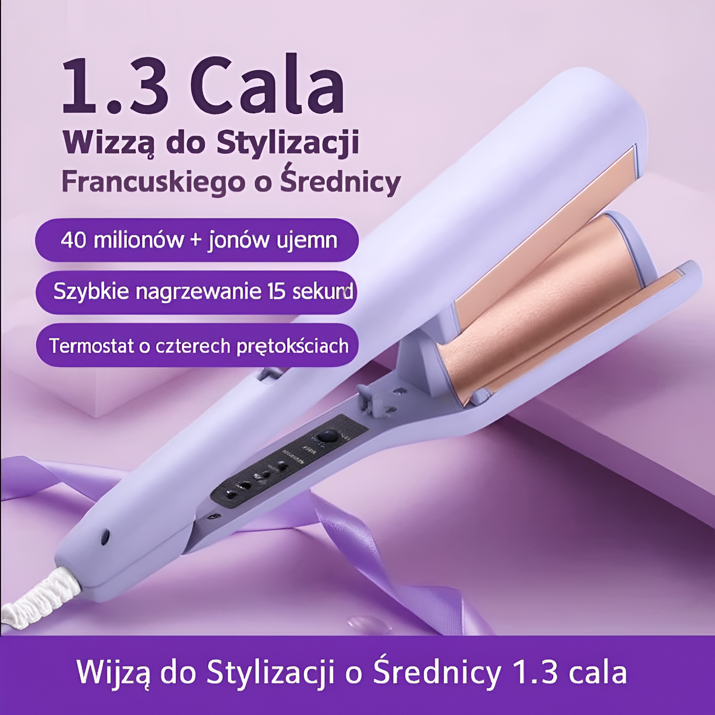 Lokówka do Włosów Ceramiczna Fale Wodne Stylizowanie