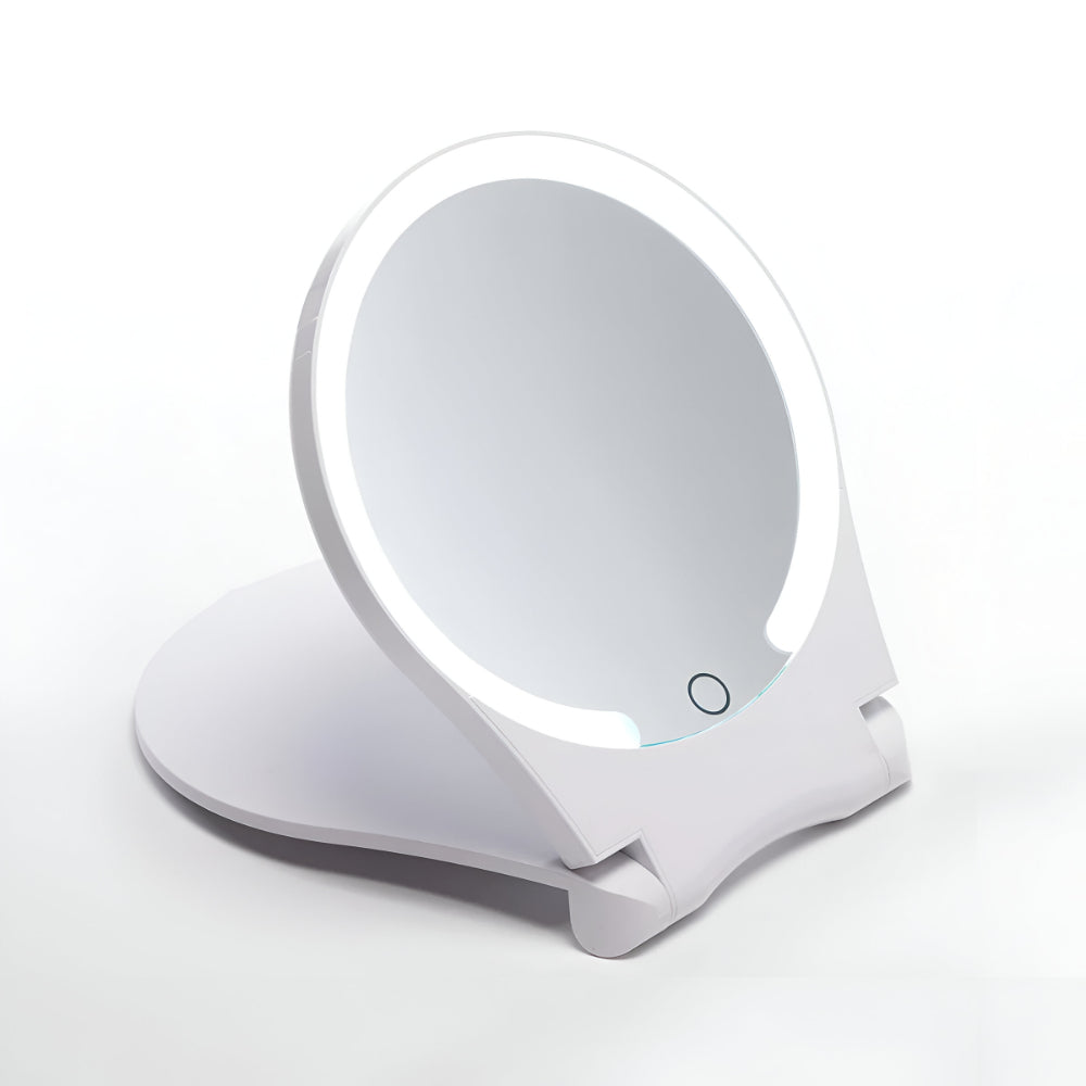 Lusterko Kosmetyczne LED Składane Powiększenie 10X