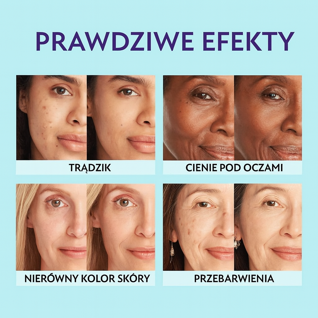 Korektor Kremowy Nawilżający 3w1 Twarz Naturalne Krycie