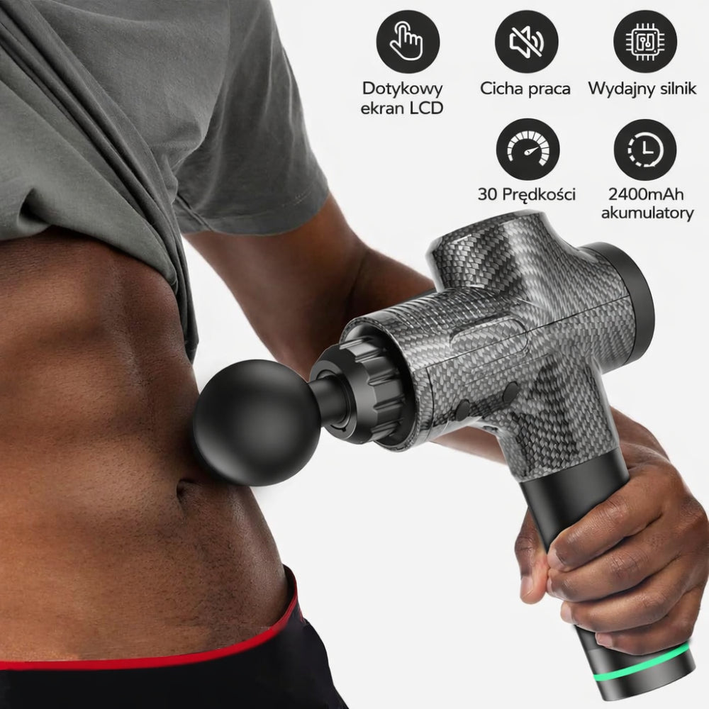 Masażer Elektryczny Regulacja Intensywności Głowice Wymienne