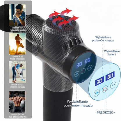 Masażer Elektryczny Regulacja Intensywności Głowice Wymienne