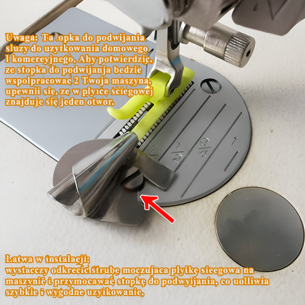 Maszyna Szycie Stopka Stal Rolowana Krawędź Obróbka
