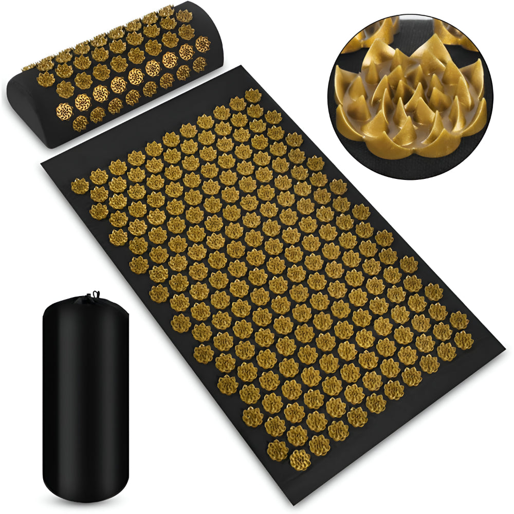 Mata Akupresuryjna Zestaw Poduszka Akupresuryjna