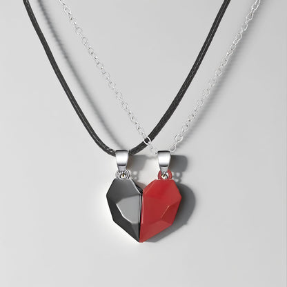 Collar Pareja Magnético Corazón Símbolo de Relación